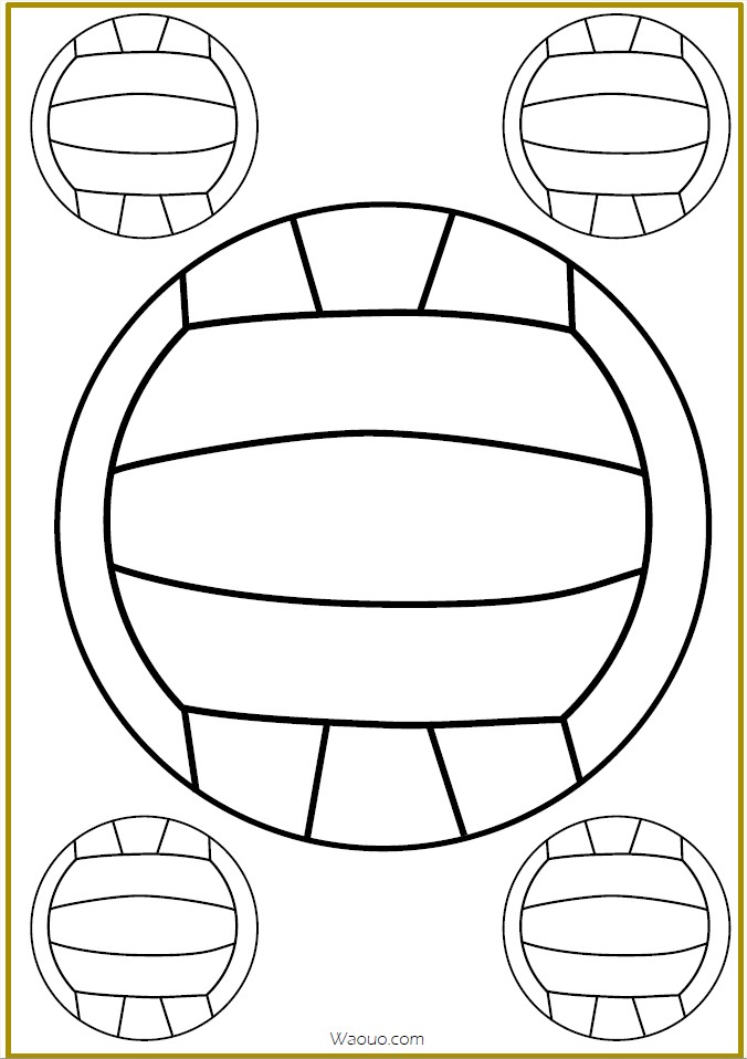 Coloriage ballon de volley ball