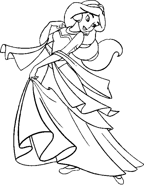 Coloriage Jasmine princesse