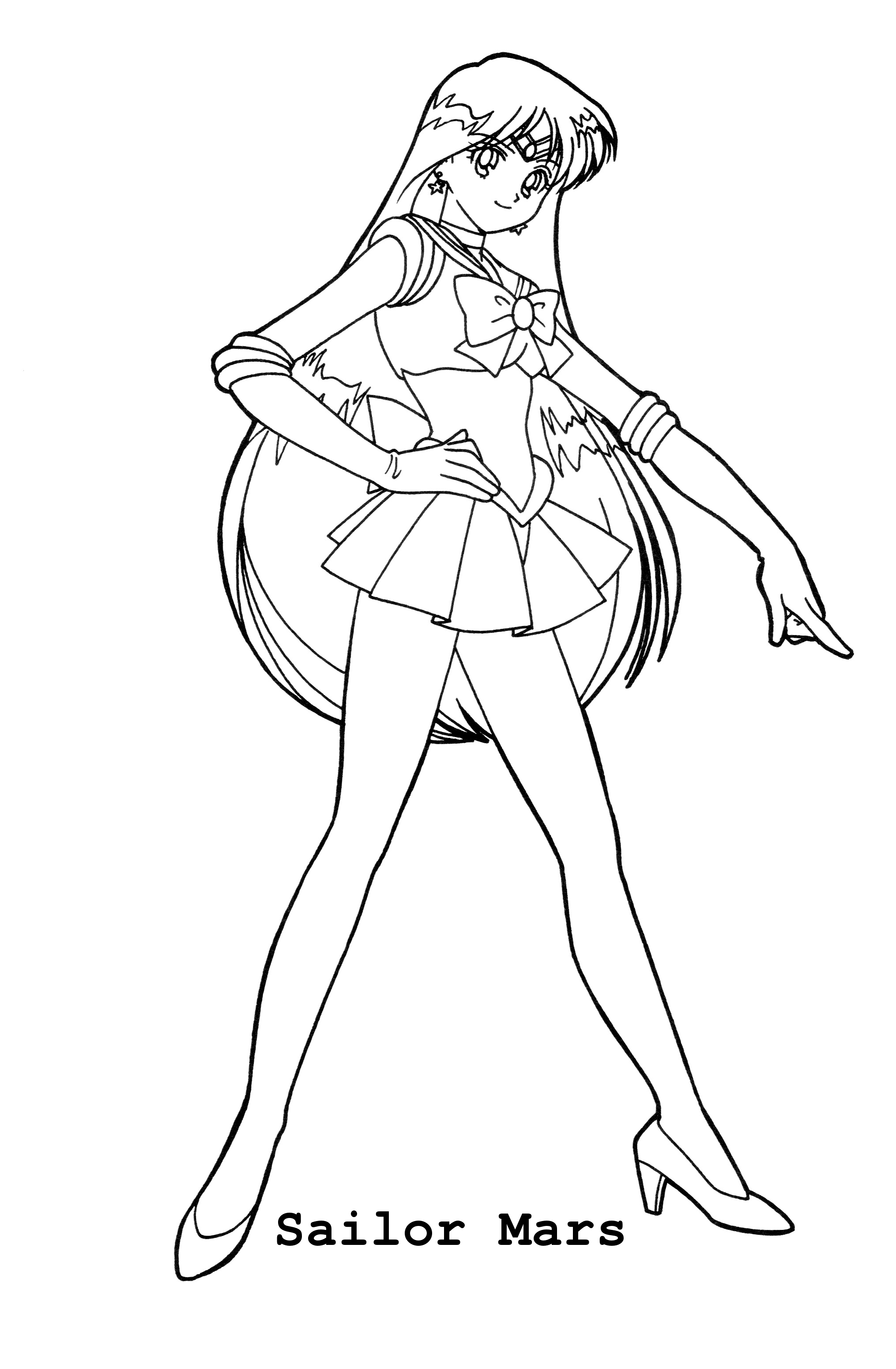 Coloriage Sailor Mars