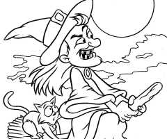 Coloriage sorciere halloween